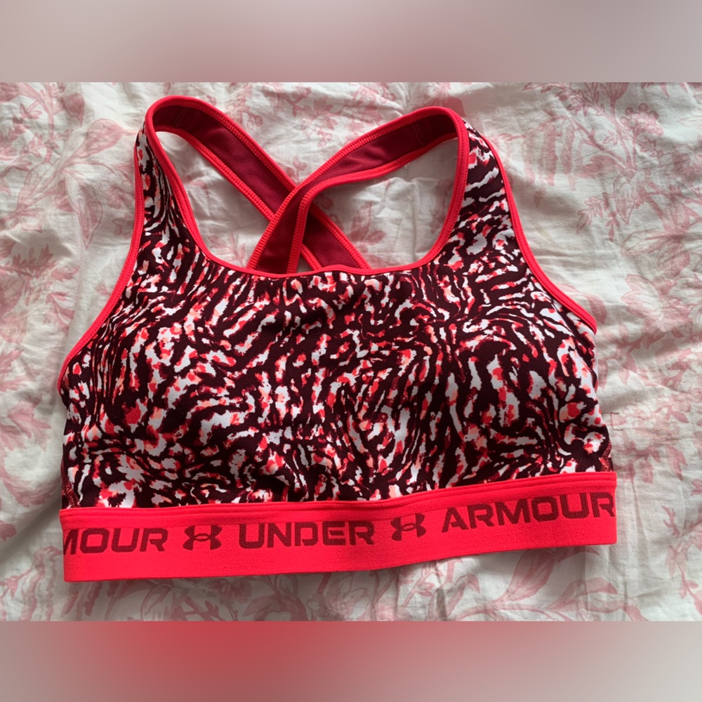 Under Armour Pink and Black Sports Bra